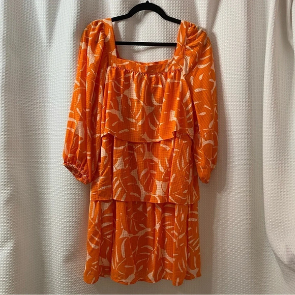 NWT Who What Wear Tropical Tiered Dress - Picture 7 of 9